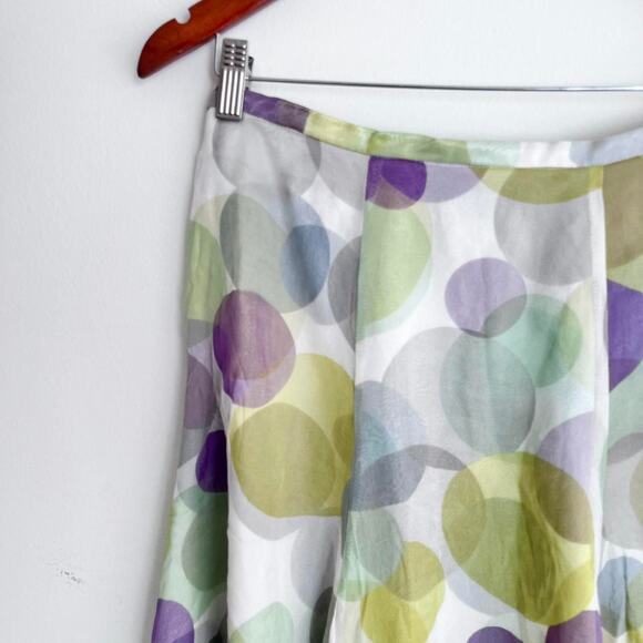 Green and purple polka dot skirt - Picture 2 of 5